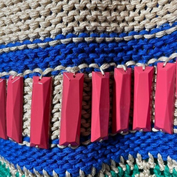 Alberta Ferretti stone-detailing cotton knitted sweater size US 8 - Picture 5 of 8